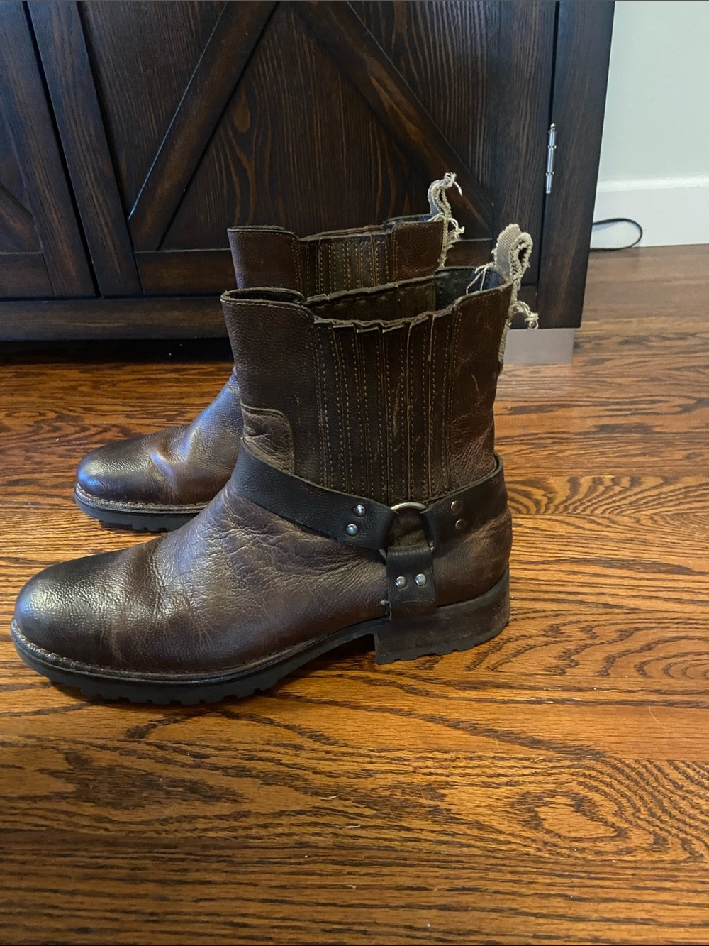 RJ Colt Collection Men's Brown Leather Harness Boots